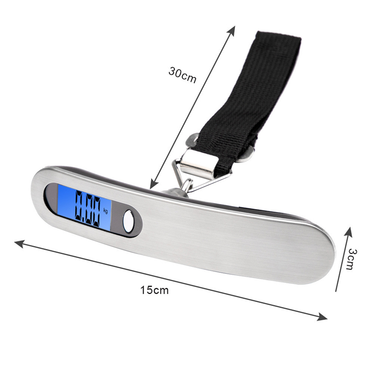 1Portable Travel LCD Digital Hanging Luggage Scale Electronic Weight 110lb / 50kg